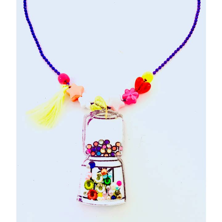 Sadie’s Moon - Wholesale Kids Necklace - Kids - Gumball Shaker Charm Ball Chain Necklace2