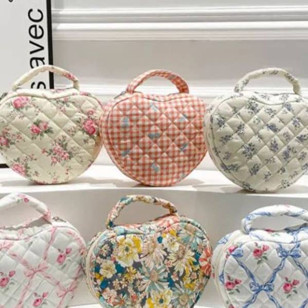Blue Floral Coquette Heart Shaped Bag for wholesale on Faire0