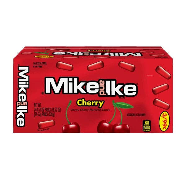 I Got Your Candy - Venta al por mayor Gominolas - Mike & Ike Cherry sabor cereza, caja con 24 paquetes de 22 g (0,78 oz)2