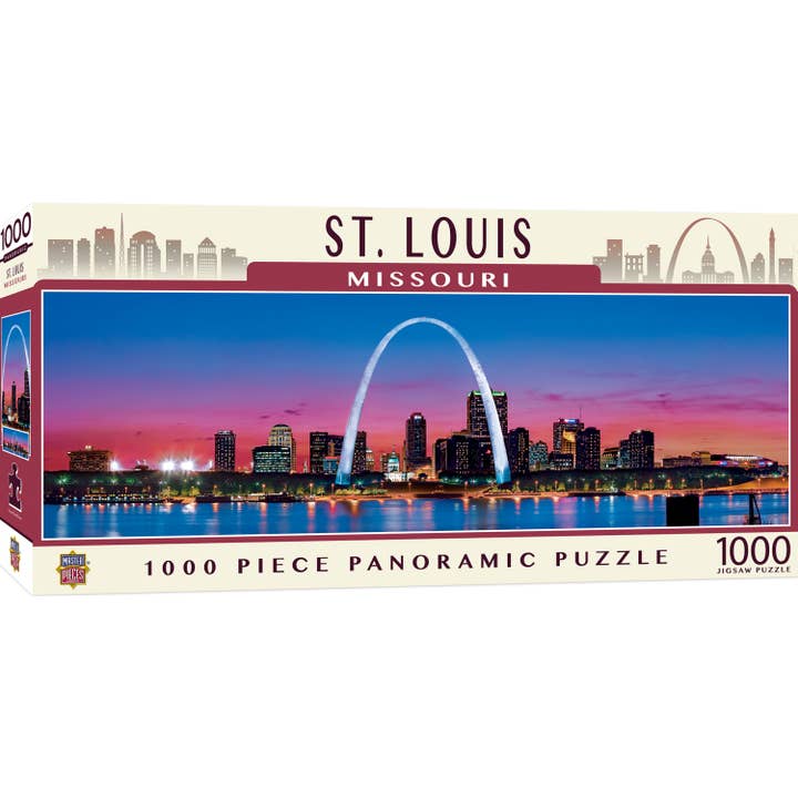 Masterpieces Puzzles - Wholesale Puzzle - Adult - St. Louis 1000 Piece Panoramic Puzzle