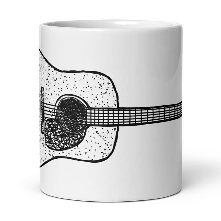 Bellavance Ink - Wholesale Coffee Mug - Coffee Mug With A Vintage Acoustic Guitar0