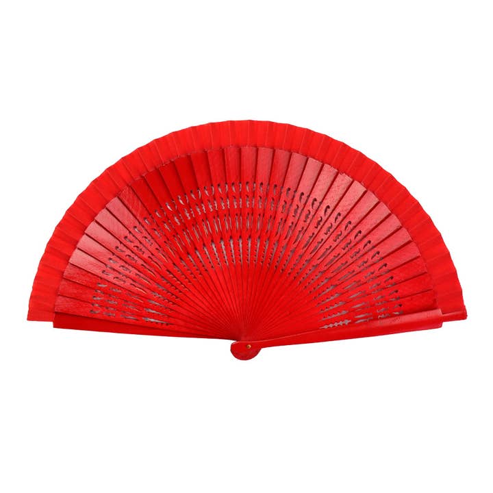 Large red folding fan hand fan Wedel fan for wholesale by Tribal Trade GmbH