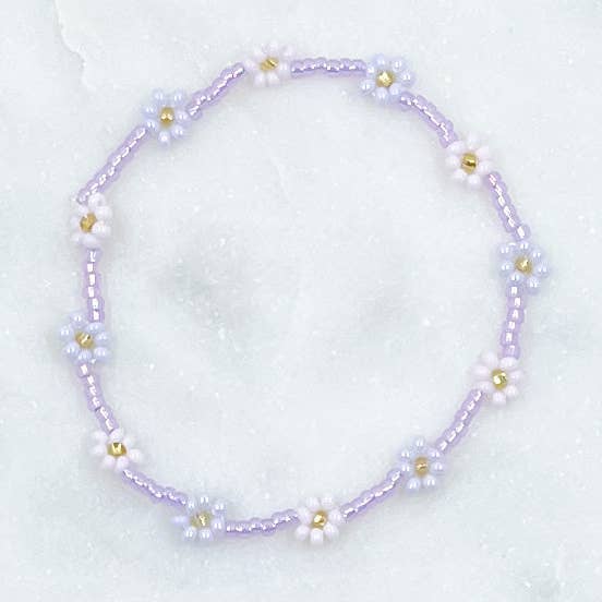 Moederdag Daisy armband/enkelbandje voor wholesale door Dainty Daisy Bead Co.