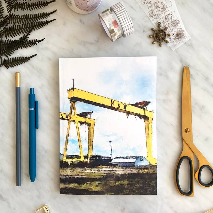 Harland & Wolff-kranar A5 Anteckningsbok, Titanic-skeppsbyggare för wholesale av PAPERCROWN NI