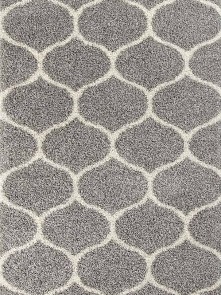 Tapis Shaggy Gris Marocain | 610 pour la vente par THE RUGS
