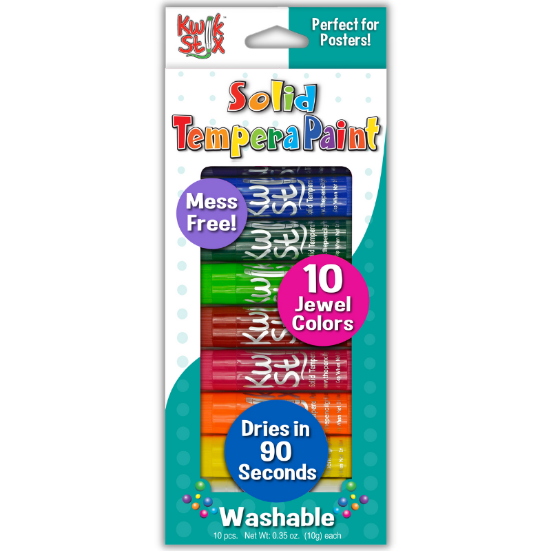 TPG Creations / The Pencil Grip - Wholesale Paint Set - KwikStix Tempera Paint- Jewel 10 Colors TPG-6786