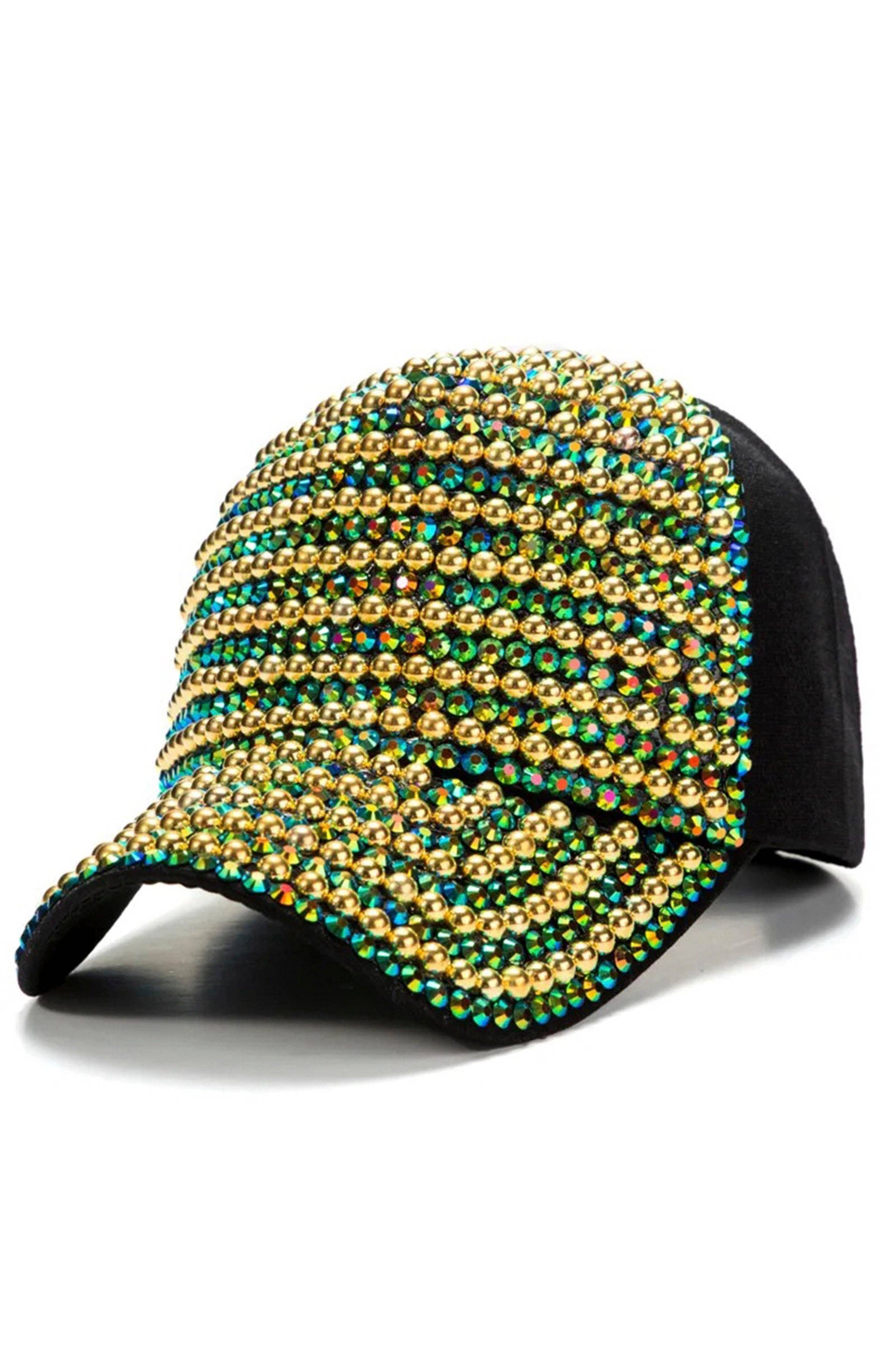 Ole - Vente Casquette de baseball – femme - Casquette en perles et strass C05062