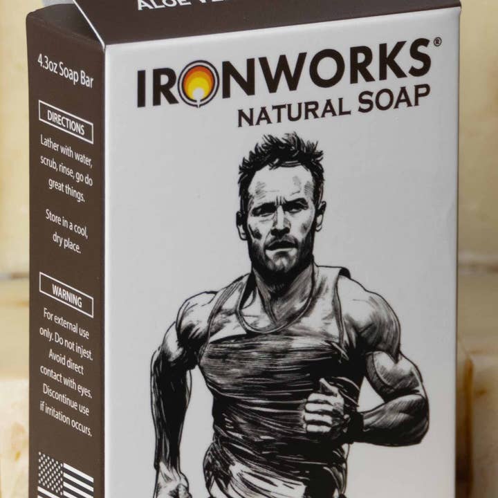 IRONWORKS Soap Company - Wholesale Bar Soap - Men's - Bar Soap Running Man