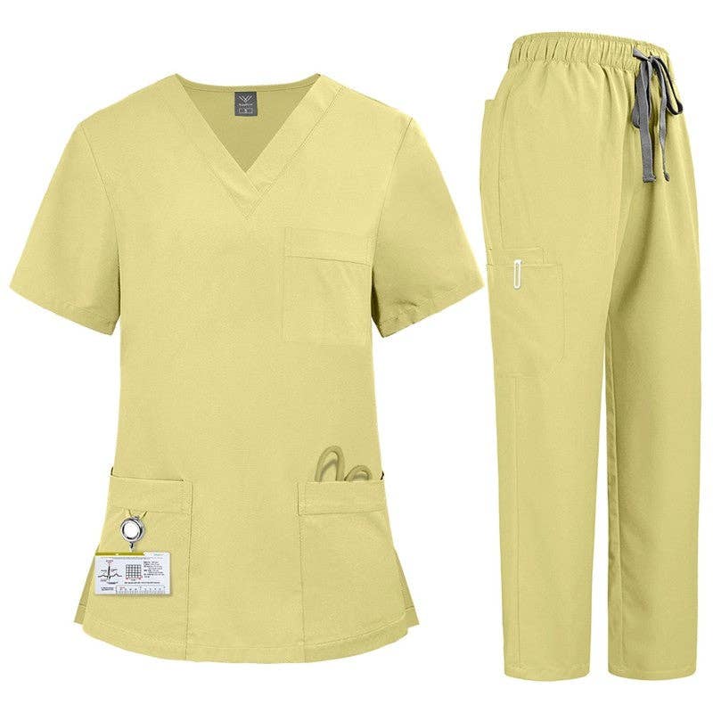 FurDecoration - Wholesale Healthcare Uniform - Women's - Short Sleeve Straight Leg Scrub Suit10