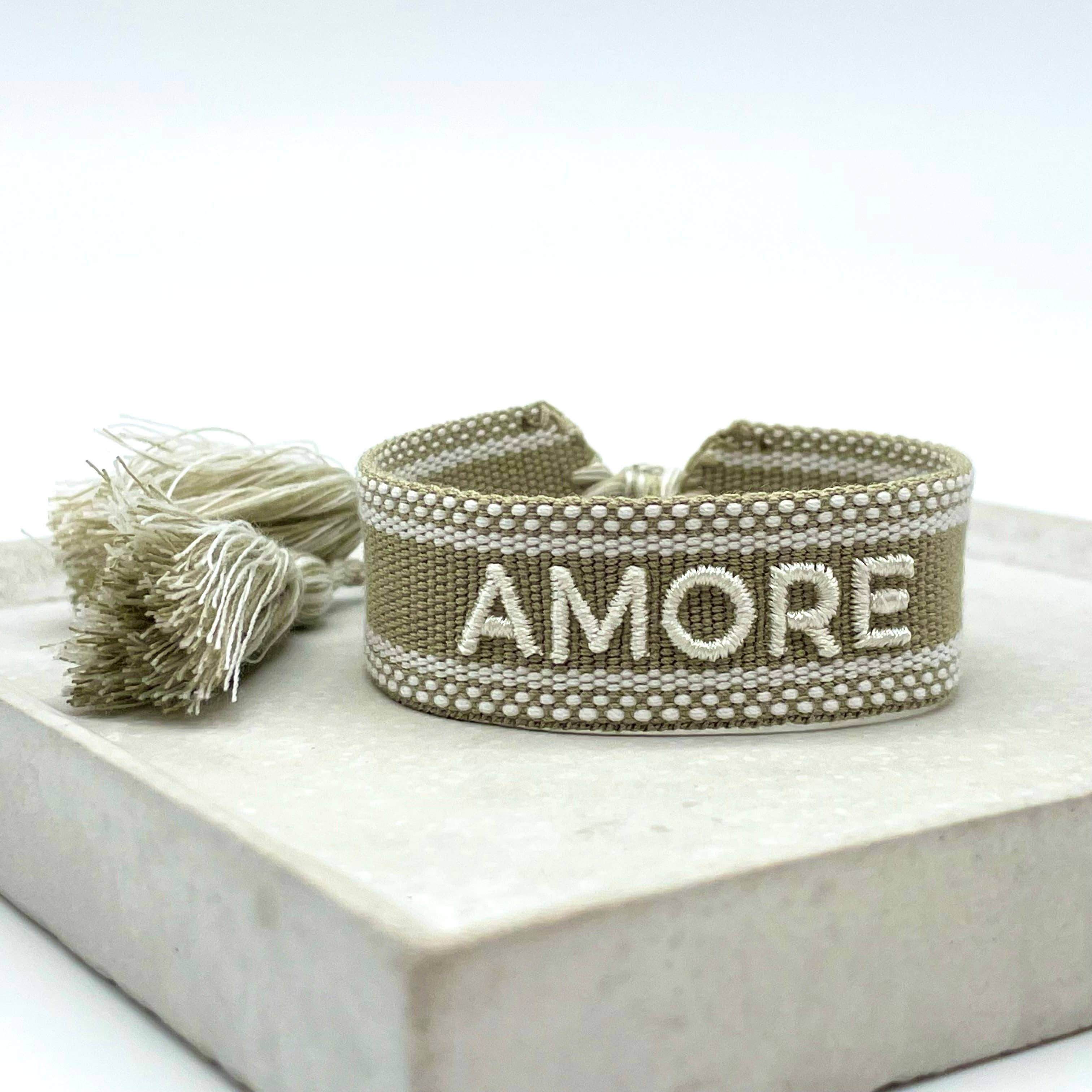 Parsley & Pepper - Wholesale Woven/Braided Bracelet - AMORE statement bracelet woven, embroidered1