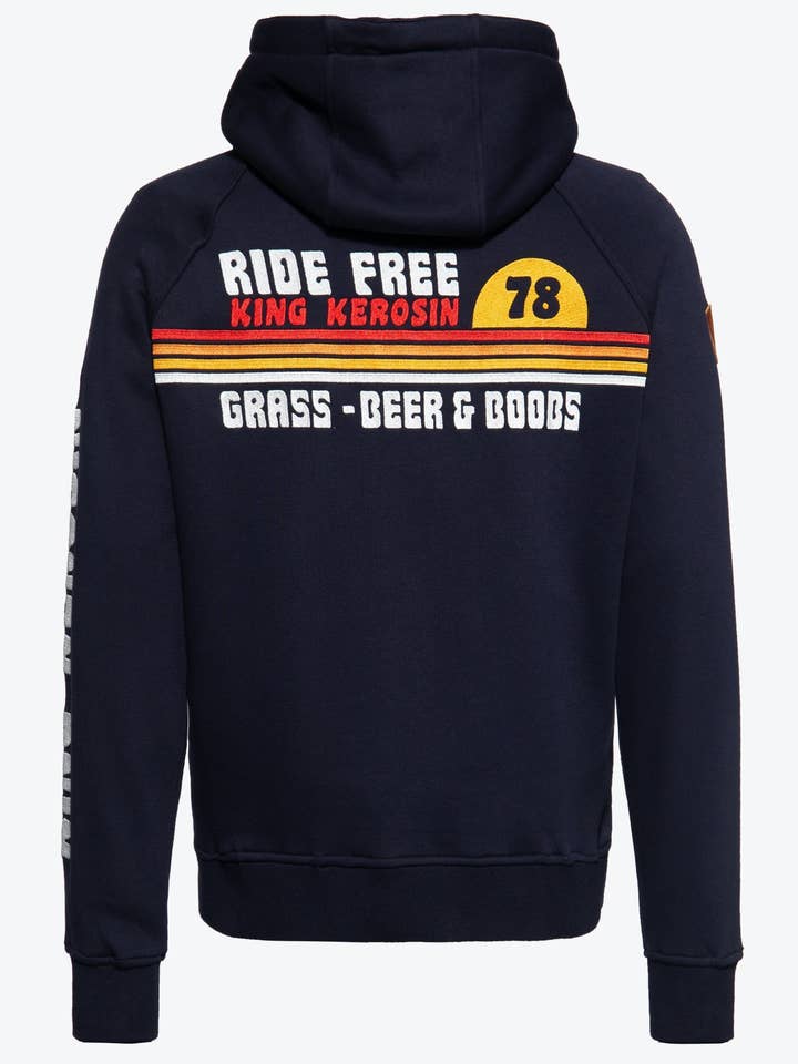 Outdoor sweat jacket “KK Adventure Gear - Ride Free” for wholesale by KING KEROSIN