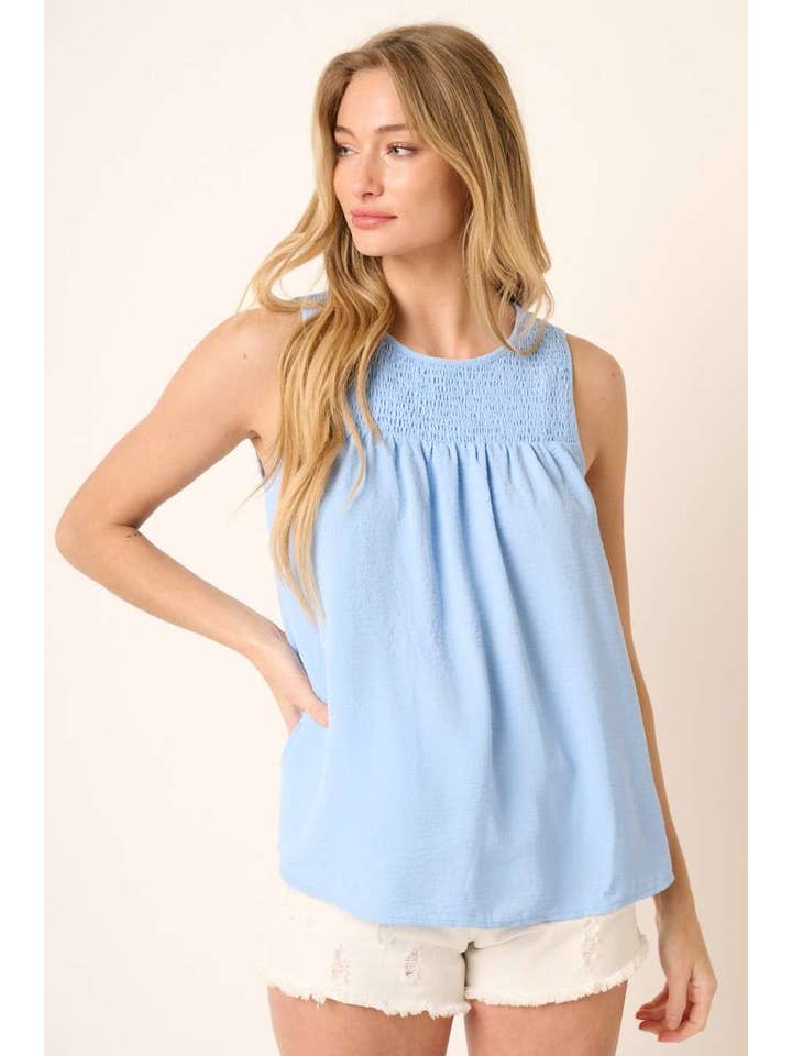 mittoshop - Wholesale Blouse - Women's - AIRFLOW SMOCKED YOKE SLEEVELESS BLOUSE26
