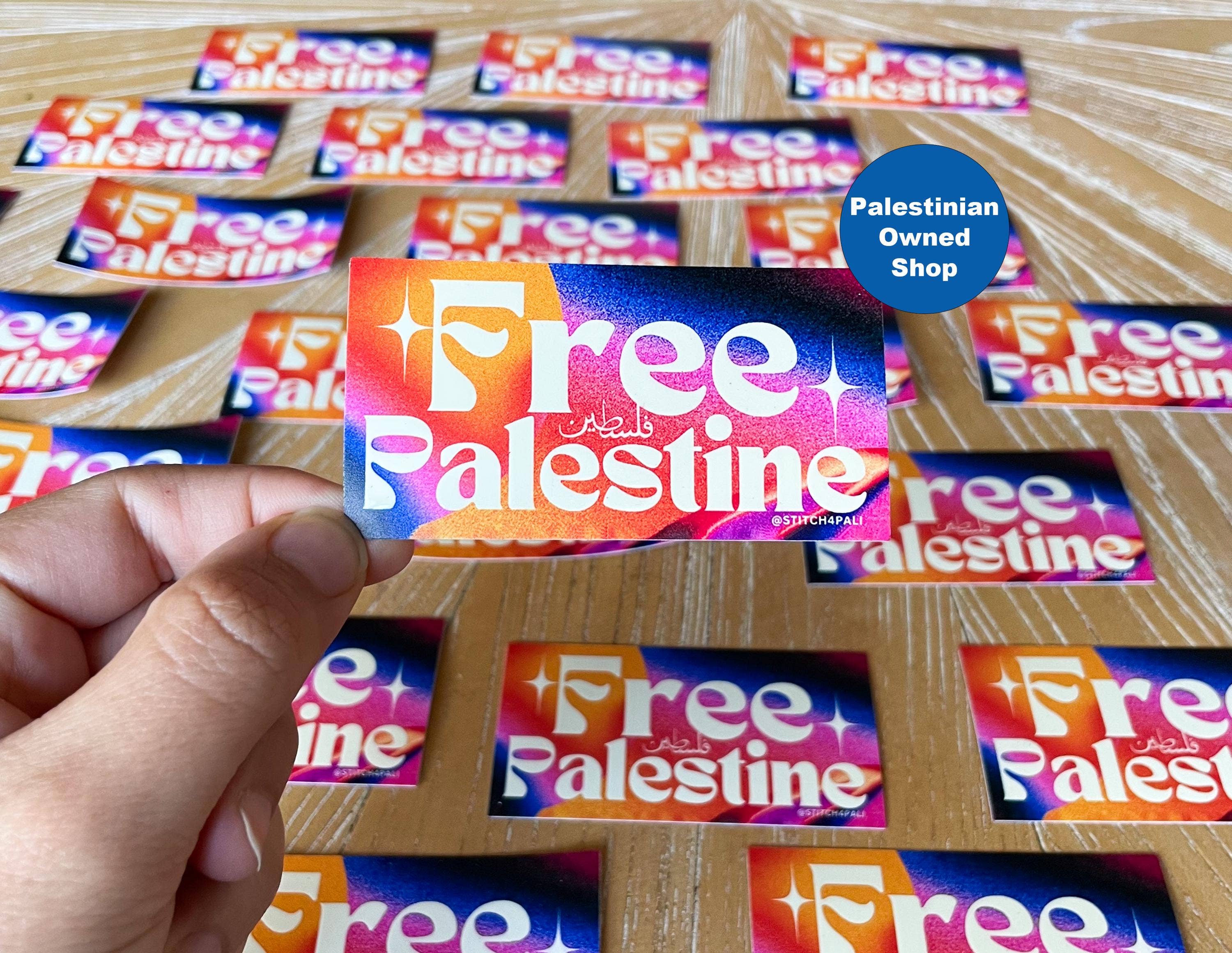 Stitch4pali - Wholesale Sticker - Trendy Free Palestine Sticker weatherproof high quality sticker for laptops and water bottle Pink Falastin Sticker Palestinian owned Shop1