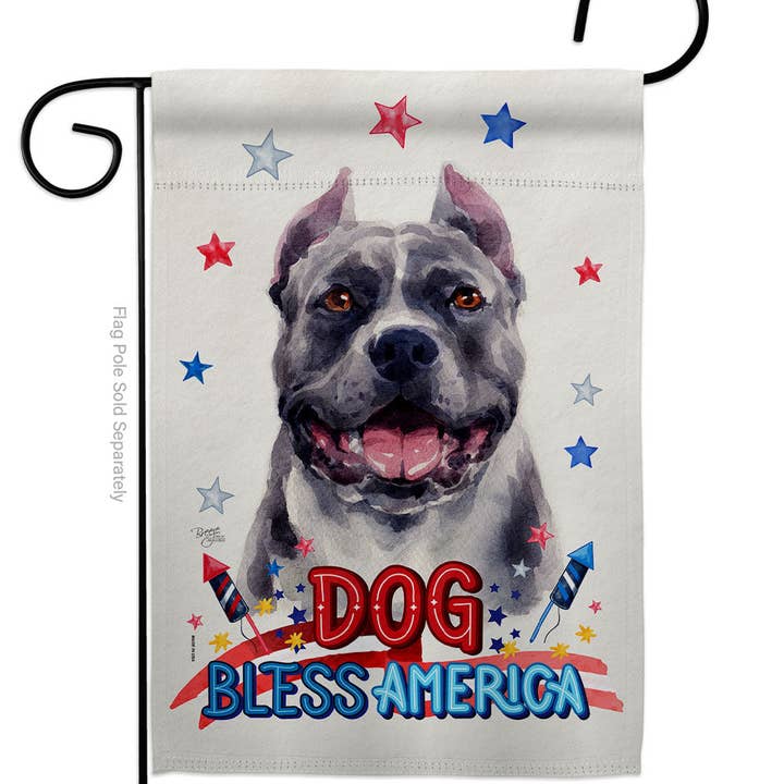 Two Group Flag Co - Vendita all'ingrosso Bandiere - Bandiera Patriottica Black Pitbull Dog USA Star Stripes Pit Bull