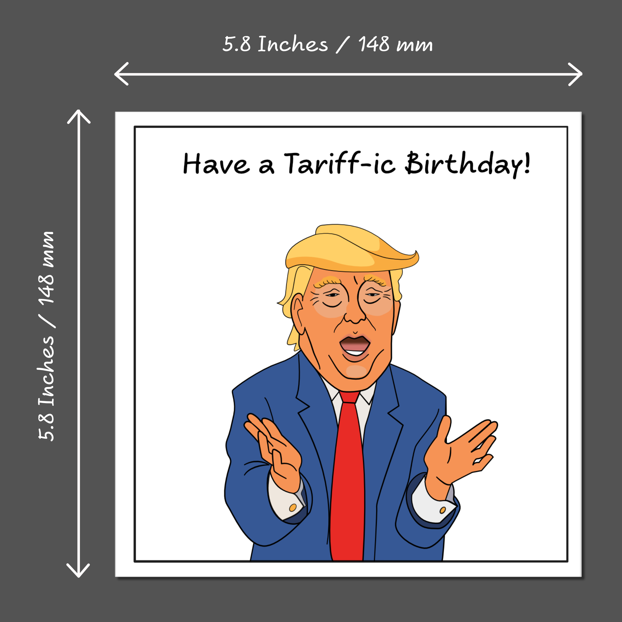 Swizzoo Cards – wholesale Birthday card – Funny Donald Trump Birthday Card Tariffs Make America Great Again Cheeky Humor2