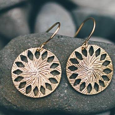Mandala Inspired Earrings for wholesale by Bec Stern