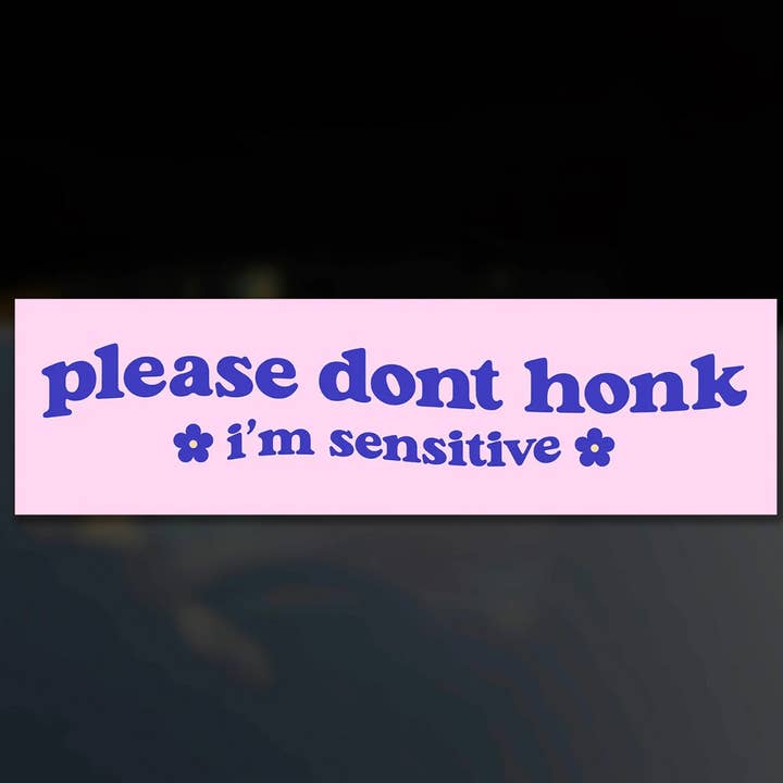 Please Dont Honk Bumper Sticker Funny Vinyl Car Decal for wholesale by Home and Honey Shop