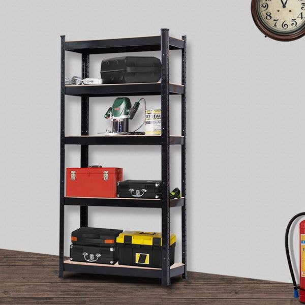 as picture 5 Tier Heavy Duty Metal Shelving Rack Unit Garage Storage Shelf Black UK for wholesale on Faire1