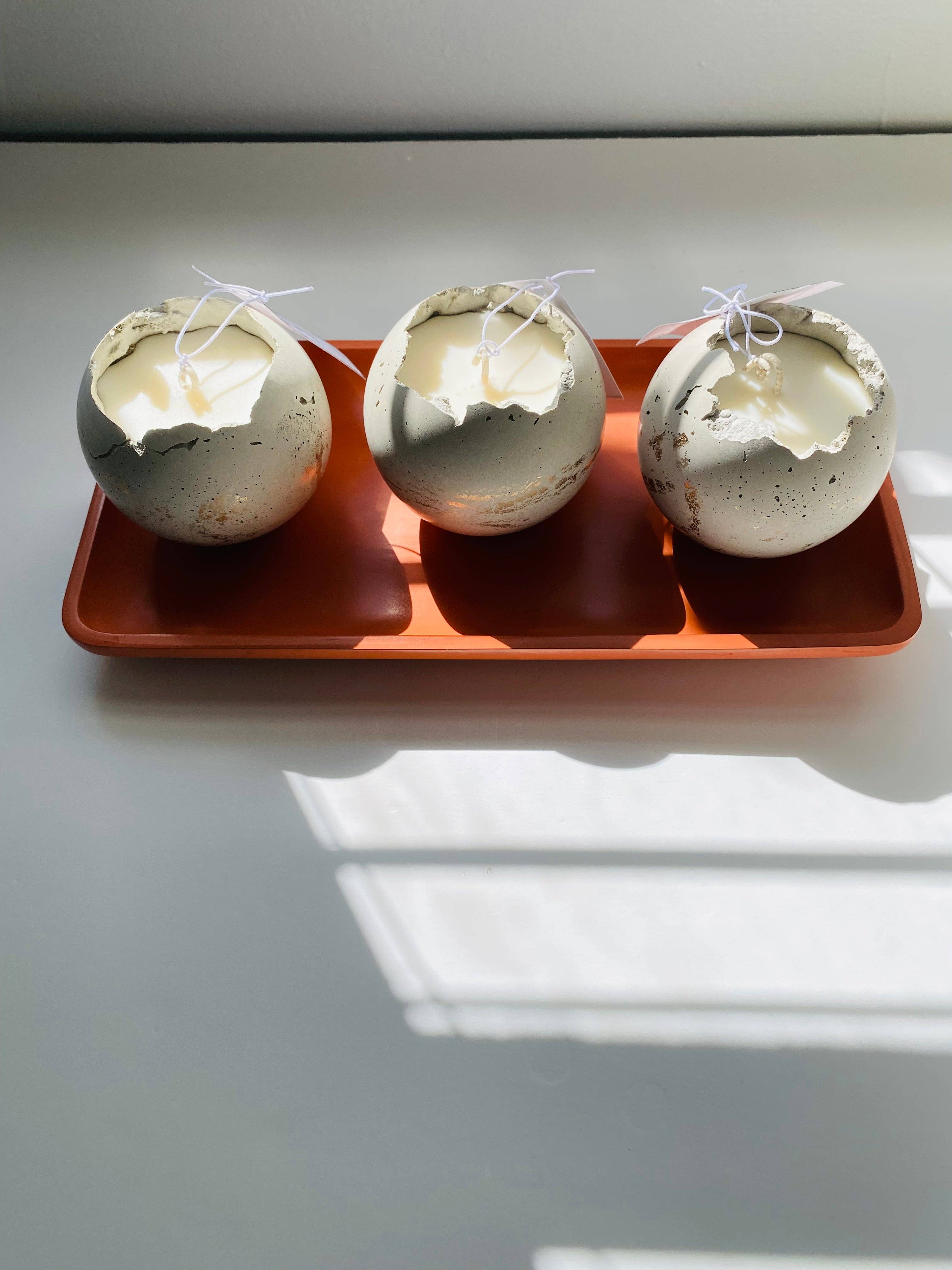 Fancy Concrete - Wholesale Jar/Filled Candle - Mini Moon Candle | Sphere Concrete Candle6