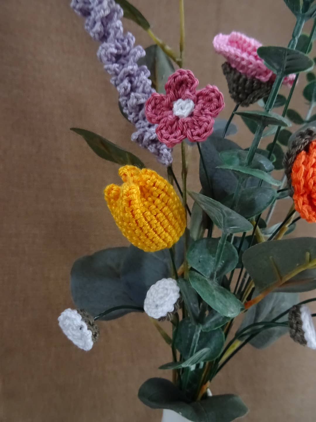 Knuffelsenzo - Wholesale Artificial Flowers - Field Bouquet Purple/Yellow1