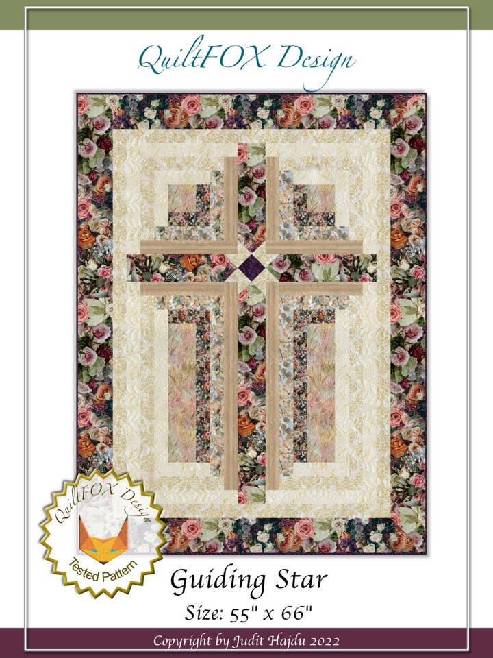 Guiding Star Hoffman-tyg, filt i storlek 127 x 168 cm för wholesale av Quiltfox Design