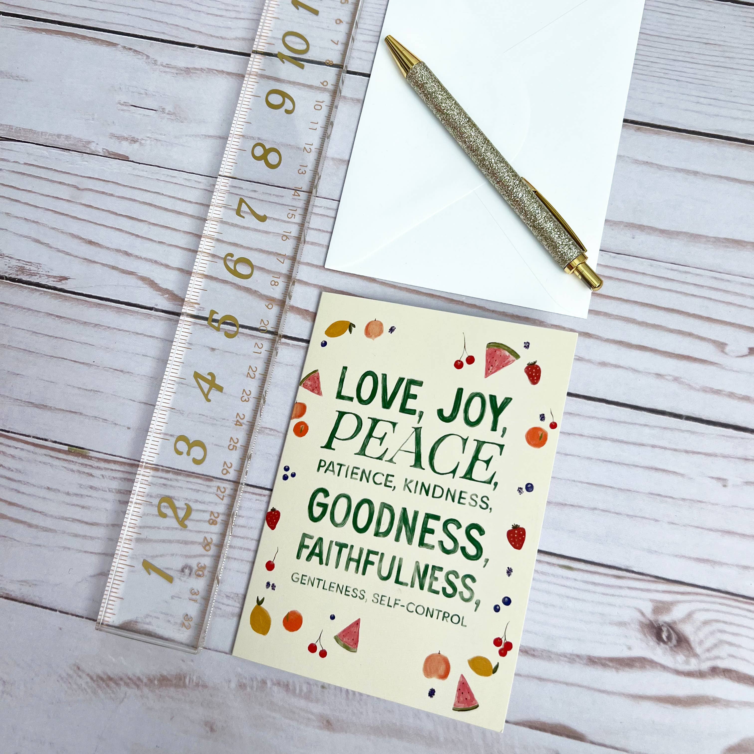 swaygirls - Wholesale Gewone wenskaart - Christelijke wenskaartenset | Fruit of the Spirit kaart15