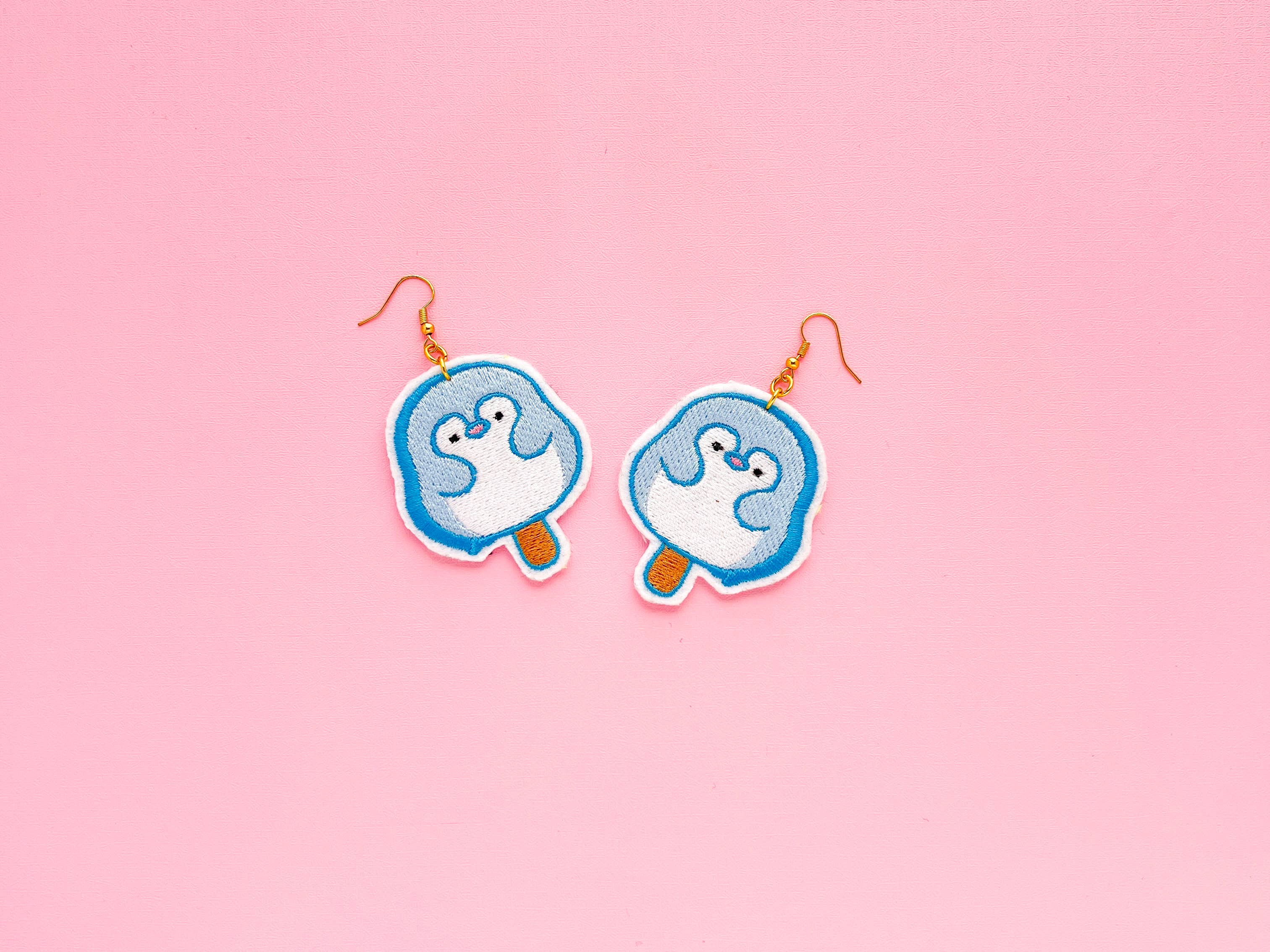 Kawaii Hair Candy - Wholesale Dangle Earrings - Cute Kawaii Style Chibi Penguin Popsicle Earrings0