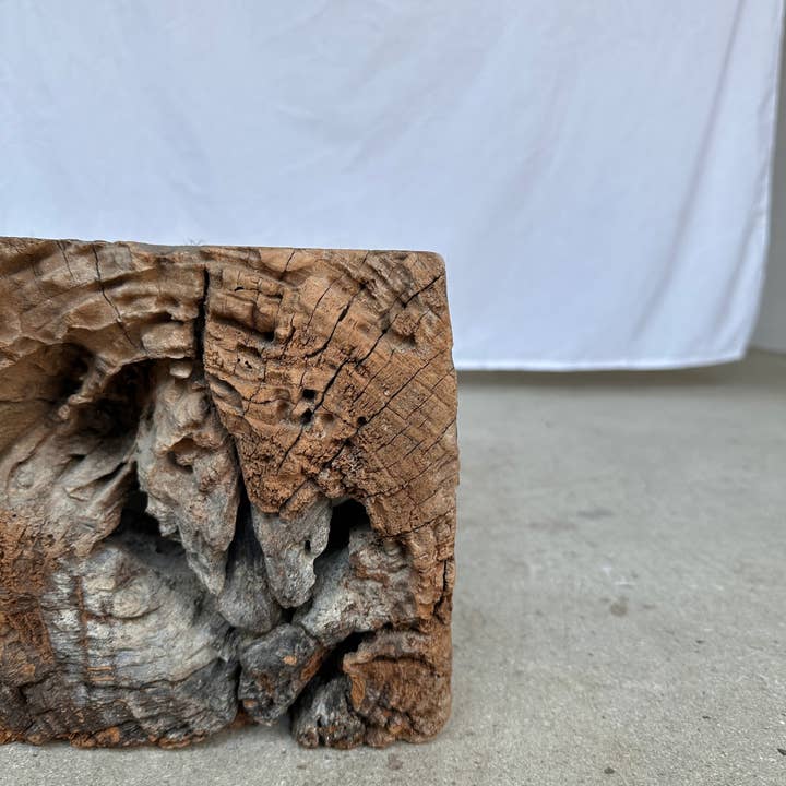 Office Objets - Wholesale Stool - Raw monoxyle organic Asian teak stool66