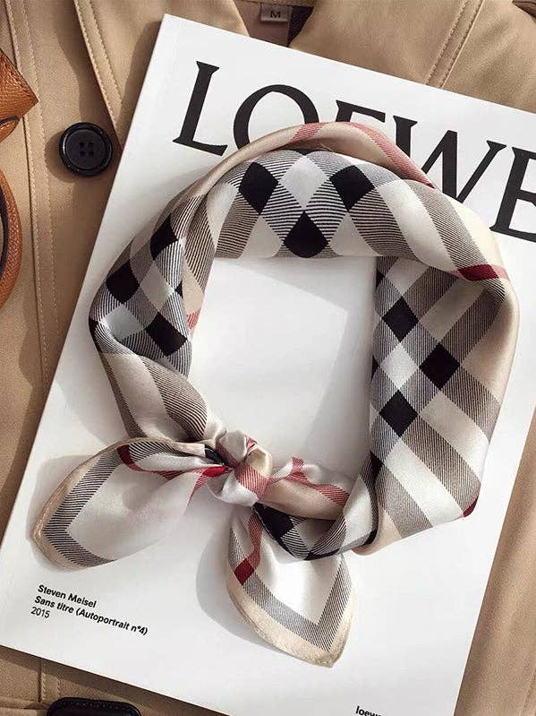 Fyrkantig vintage rutig halsduk för wholesale av VividLux