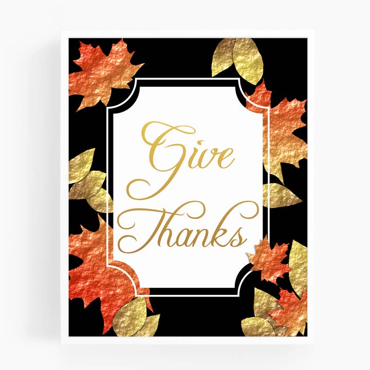 Scripture and Grace - Wholesale Art Print - Give Thanks | Fall Leaves
| Art Print0
