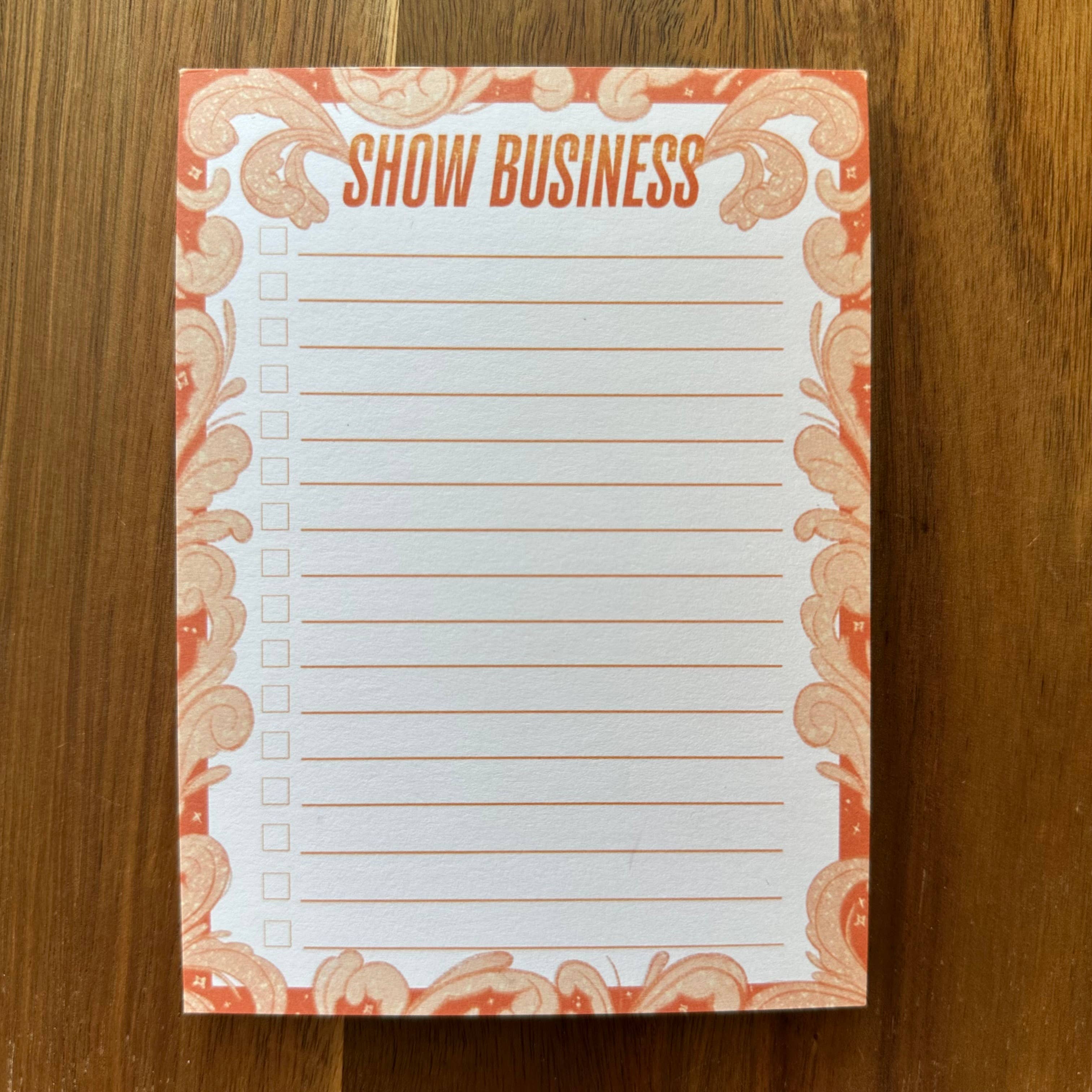 Designs with Jamie - Wholesale Notepad - Show Business Notepad1