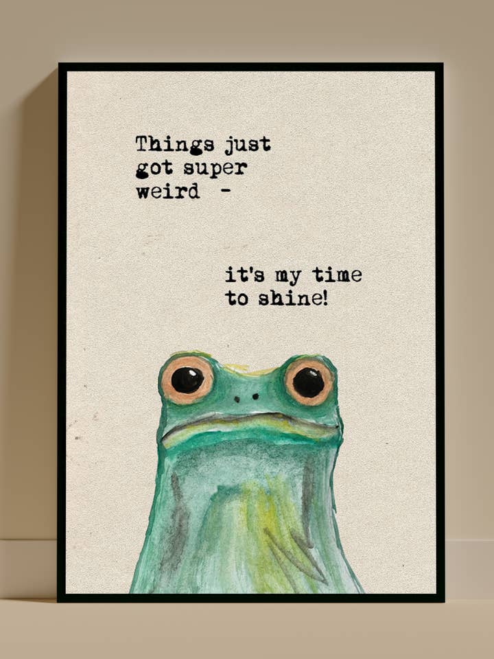 Impression de grenouille étrange pour la vente par Stripey McButt Face