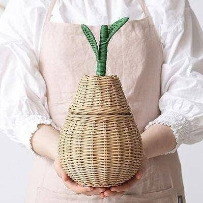 Keranjang pære - smuk kurv i rattan for engroshandel hos Little Tijn - BohoPanna NL