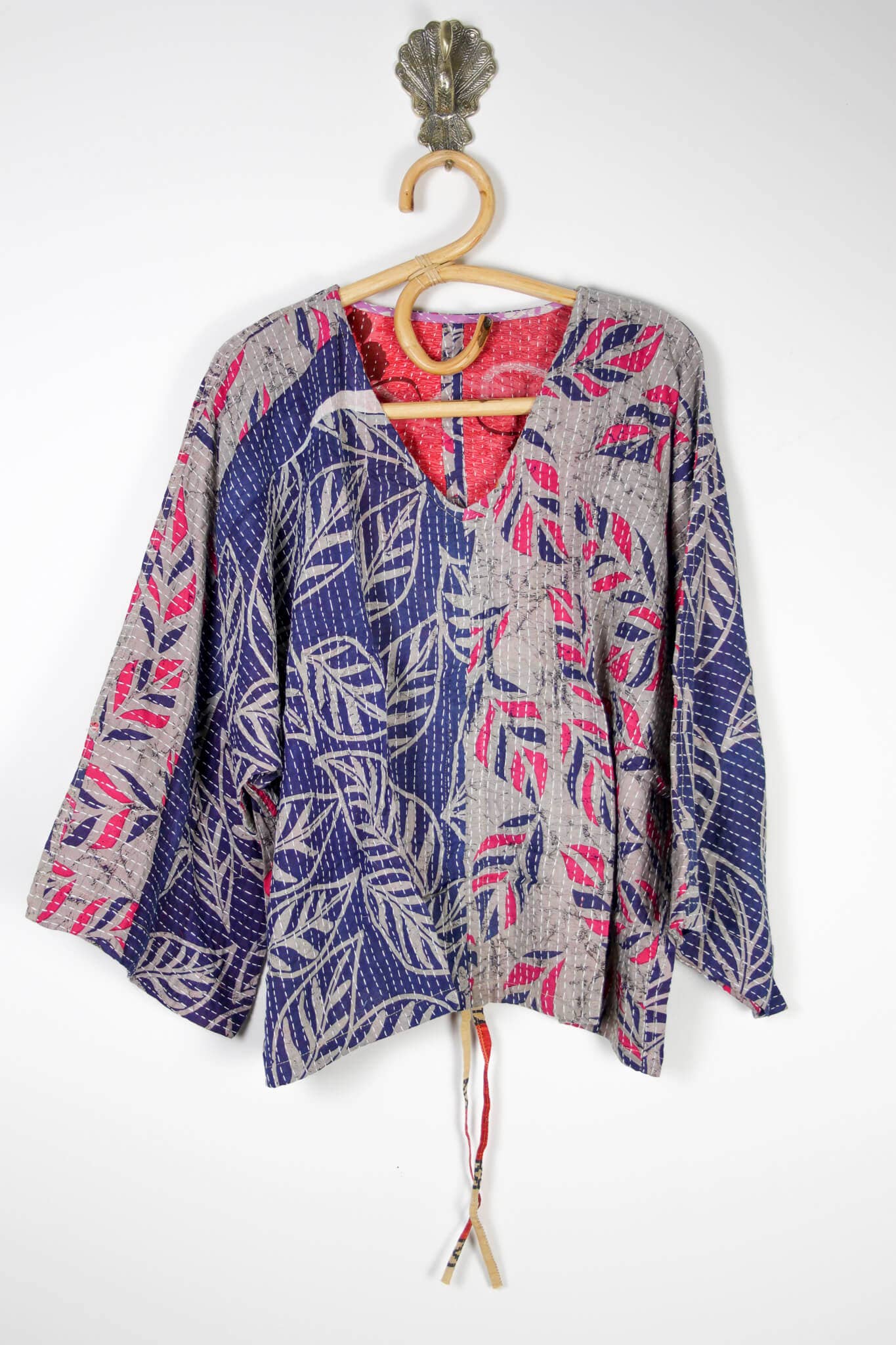 Renew Vintage - Wholesale Blouse - Women's - Kantha Butterfly Top4