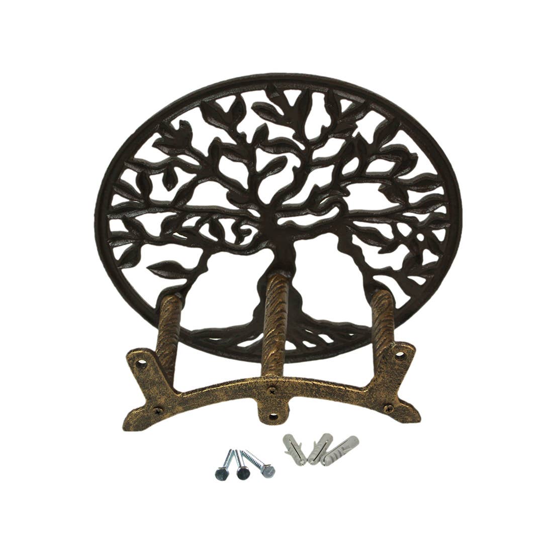 Zeckos - Wholesale Outdoor Ornament/Decor - Cast Iron Tree of Life Decorative Garden Hose Hanger 12-Inch3