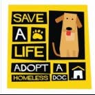 Save a Life - Sticker en vinyle Adopt a Dog 4 po pour la vente par Wunuvakind