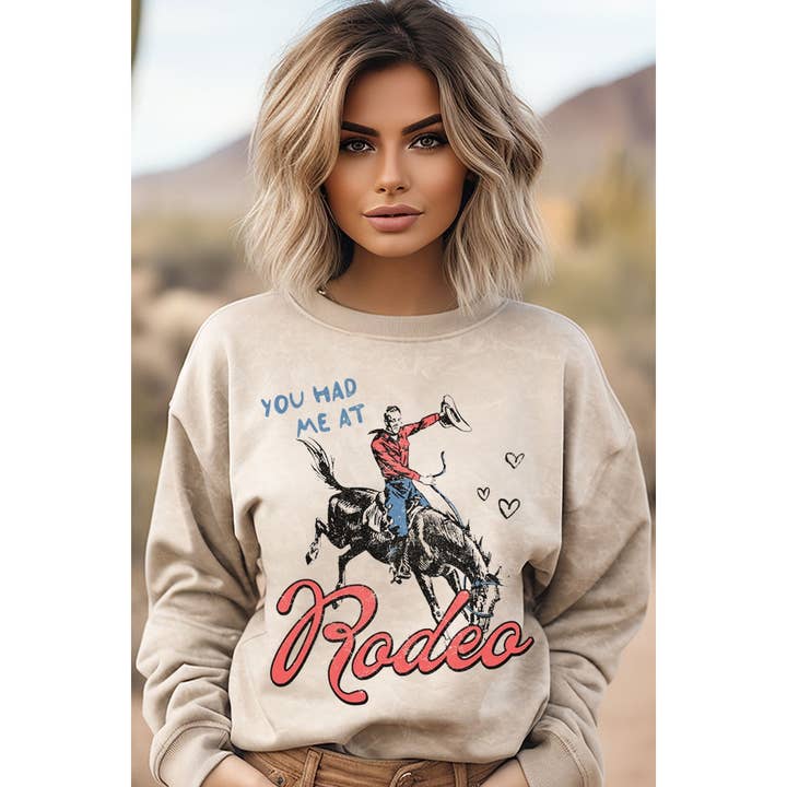 JE HAD ME BIJ RODEO MINERAL GRAPHIC SWEATSHIRTS voor wholesale door HRTandLUV