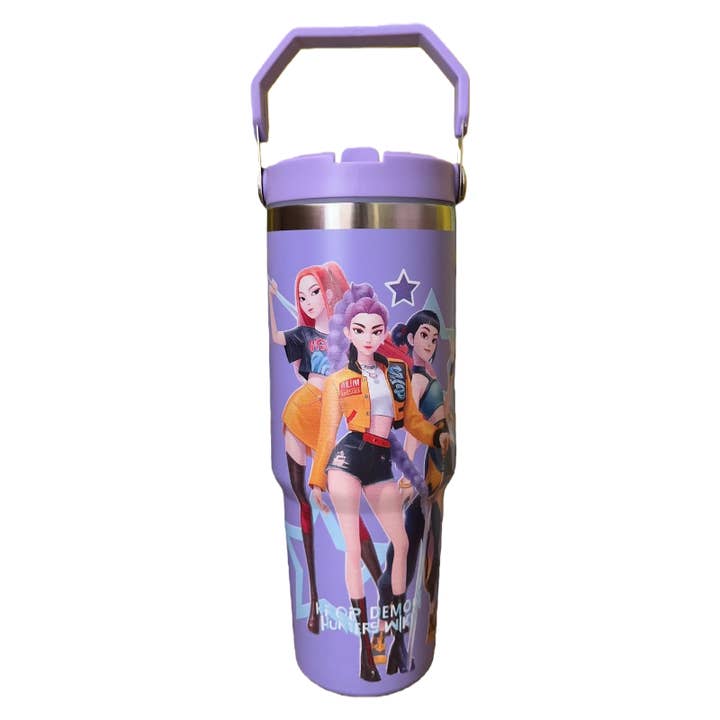 Auraquise - Wholesale Insulated Mug/Tumbler - K-Pop Demon Hunters 30oz Stainless Steel Vacuum Tumbler with Handle and Straw, Insulated Car Mug Merch4