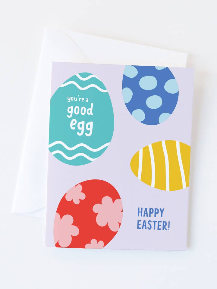 Good Egg card | Easter egg greeting card for wholesale by Graphic Anthology Greeting Cards