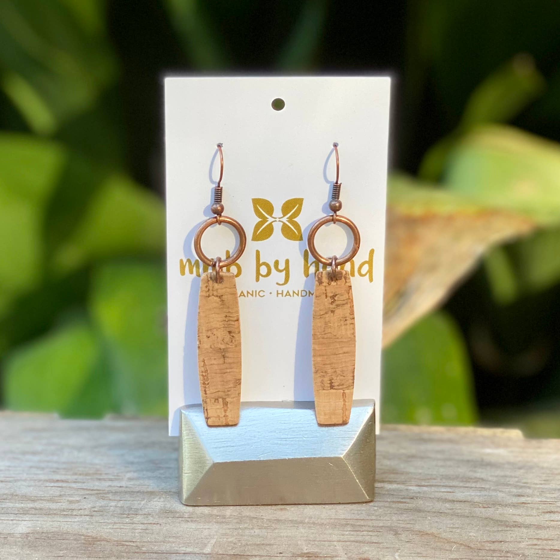 mmb by hand - Wholesale Dangle Earrings - Sustainable Mid Mod Cork Earrings