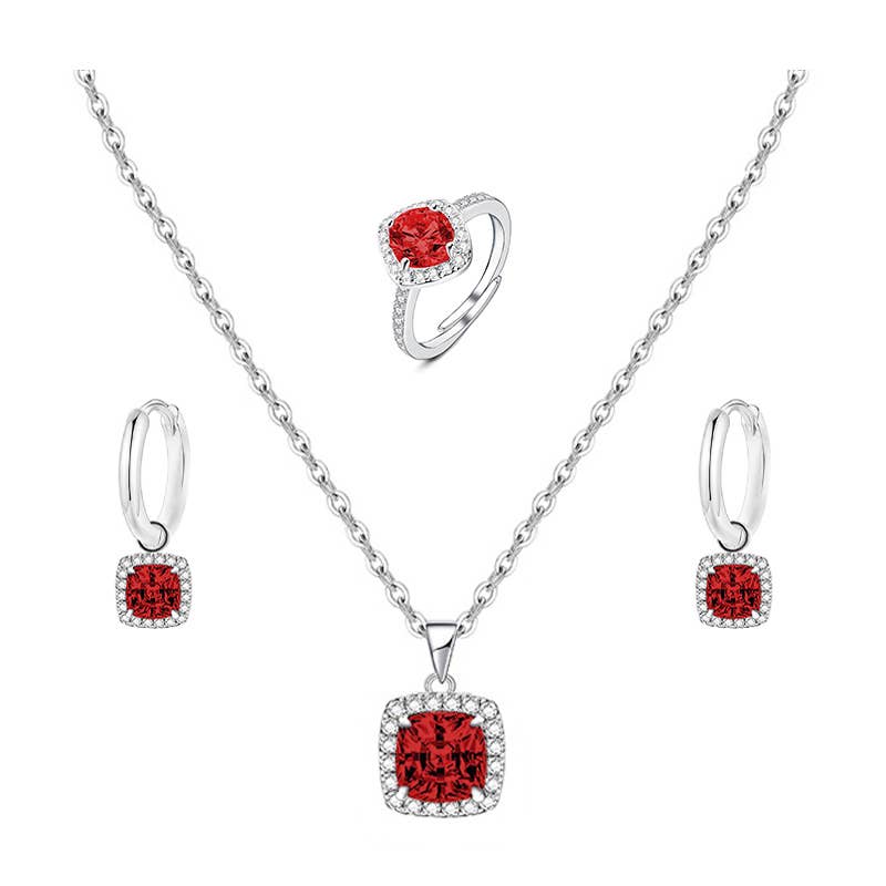 AMORINO SRL – wholesale Smycken – FÄRGAD KVADRATISK ZIRKONSET - MY25496B472/B471/B4704