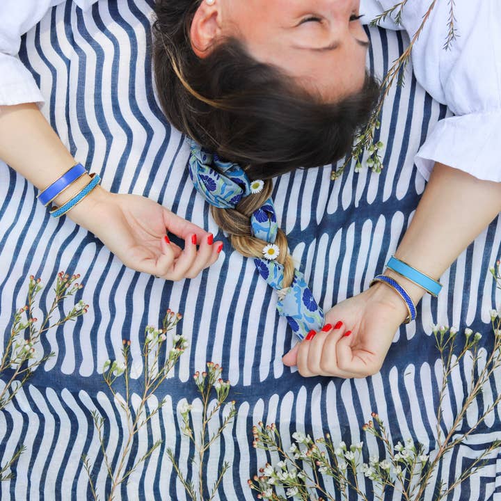 “Forget-me-not” theme, smooth leather band for wholesale by Infiniment