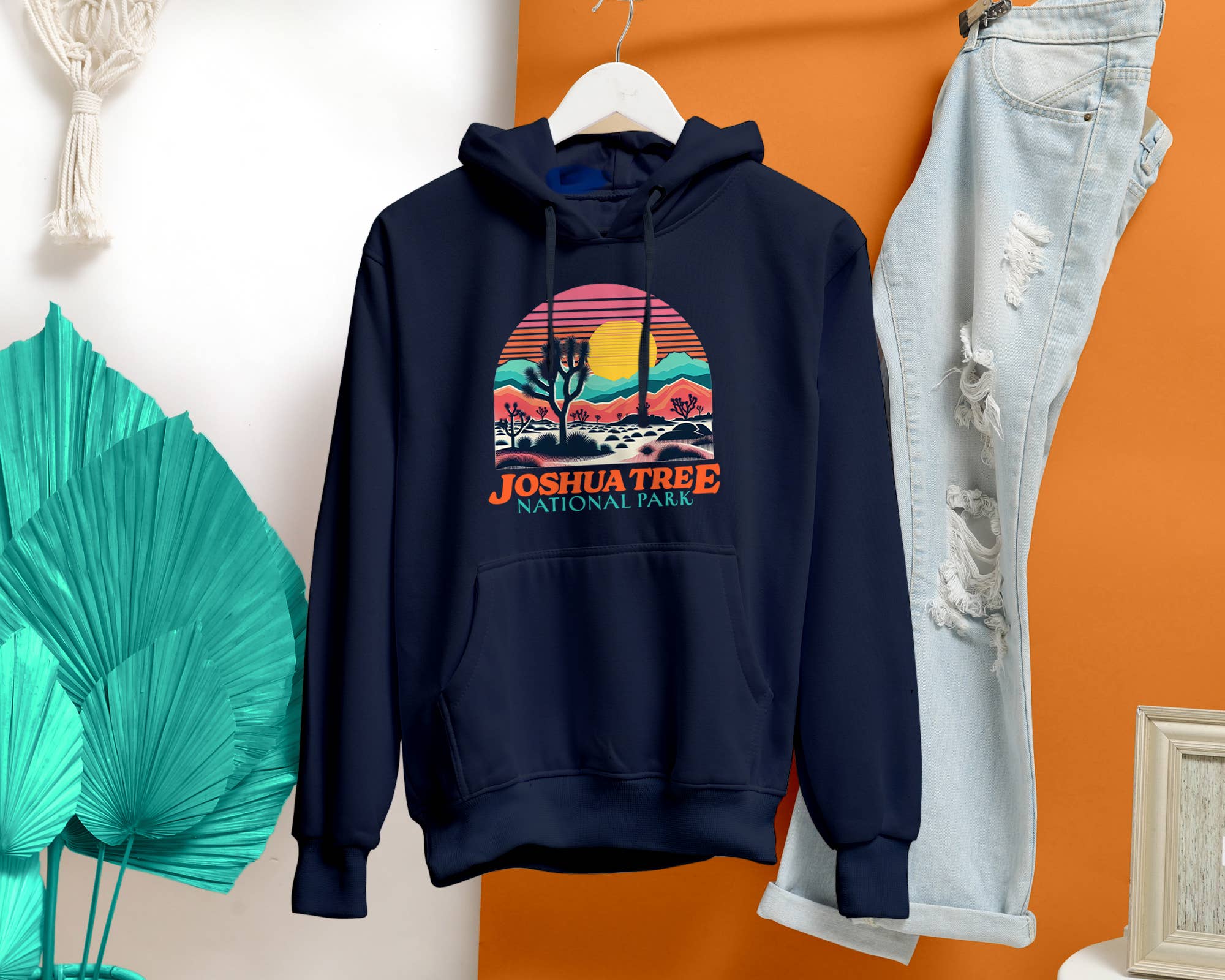 Vivtrek - Wholesale Hoodie - Unisex - Vintage Joshua Tree US National Park Retro Sunset Hoodies6