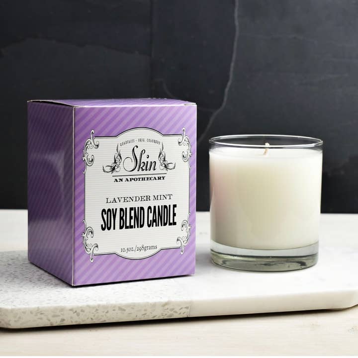Candela di soia alla menta alla lavanda per la vendita all'ingrosso da parte di Skin Apothetique