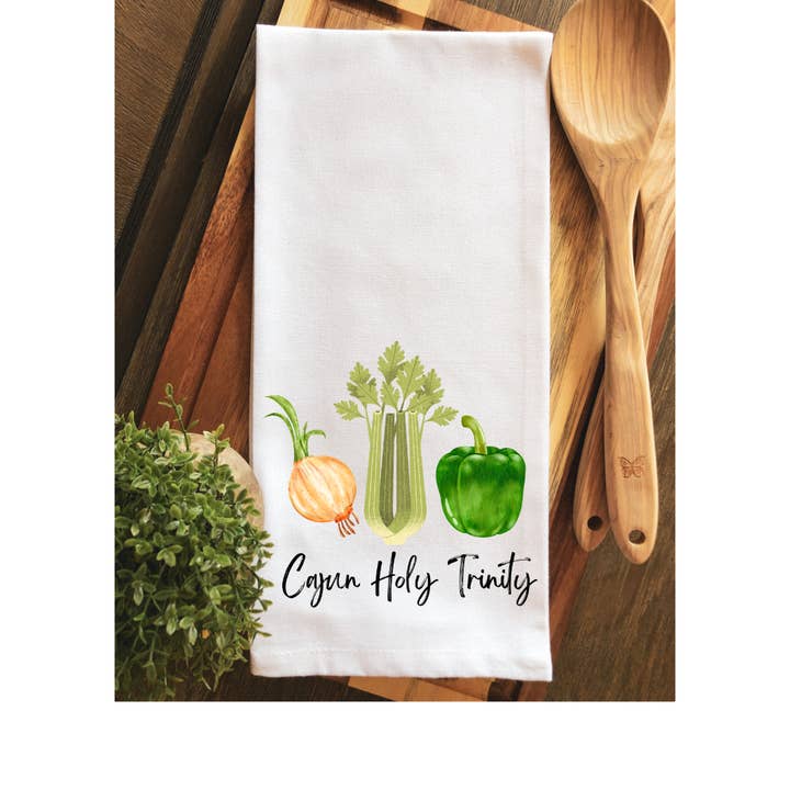 Cajun Holy Trinity Tea Towel - Hand Towel for wholesale by Rouge 225