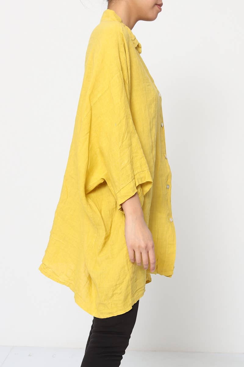 LÉA & LUC - Wholesale Button Down Shirt - Women's - 100% Linen Shirt REF. 285872