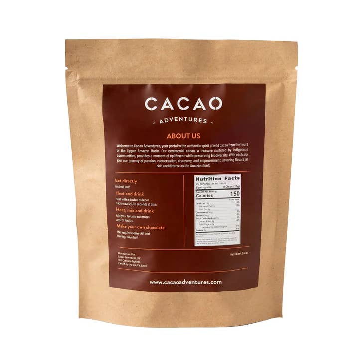 Cacao Adventures - Wholesale Baking Chocolate - High Amazon Basin Ceremonial-Grade Cacao – Raw Single-Origin12