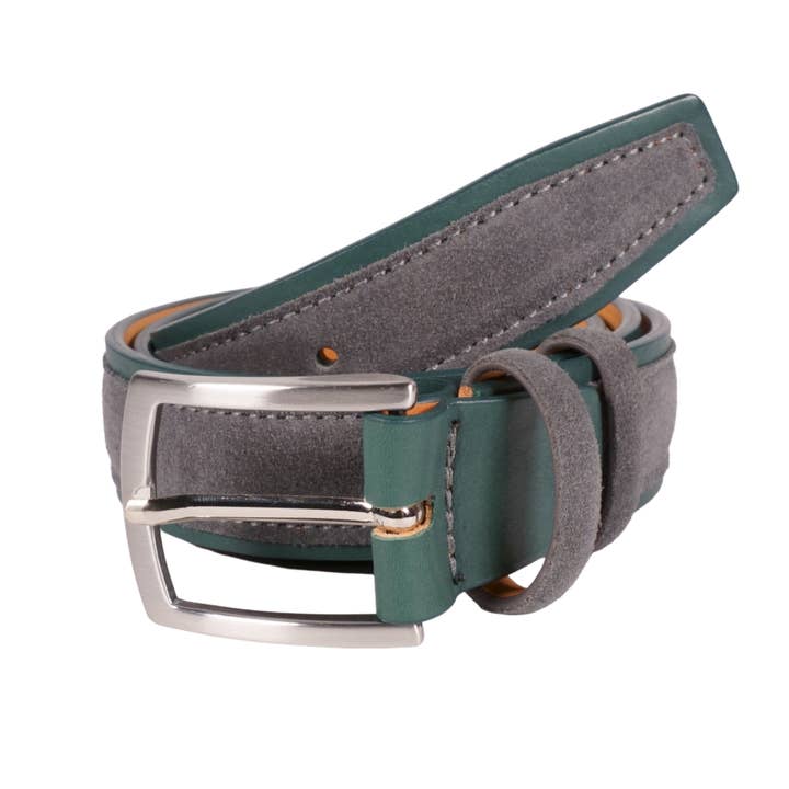 Cinturón deportivo para hombre verde y gris para venta al por mayor de Tailorbelt