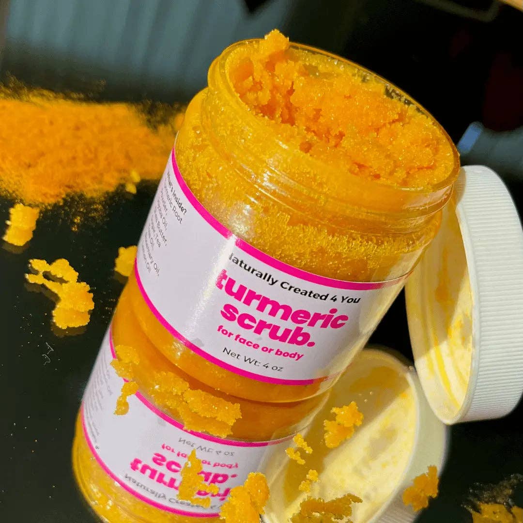 Naturally Created 4 You - Wholesale Facial Exfoliant/Scrub - Turmeric Scrub (2 & 4 oz)1