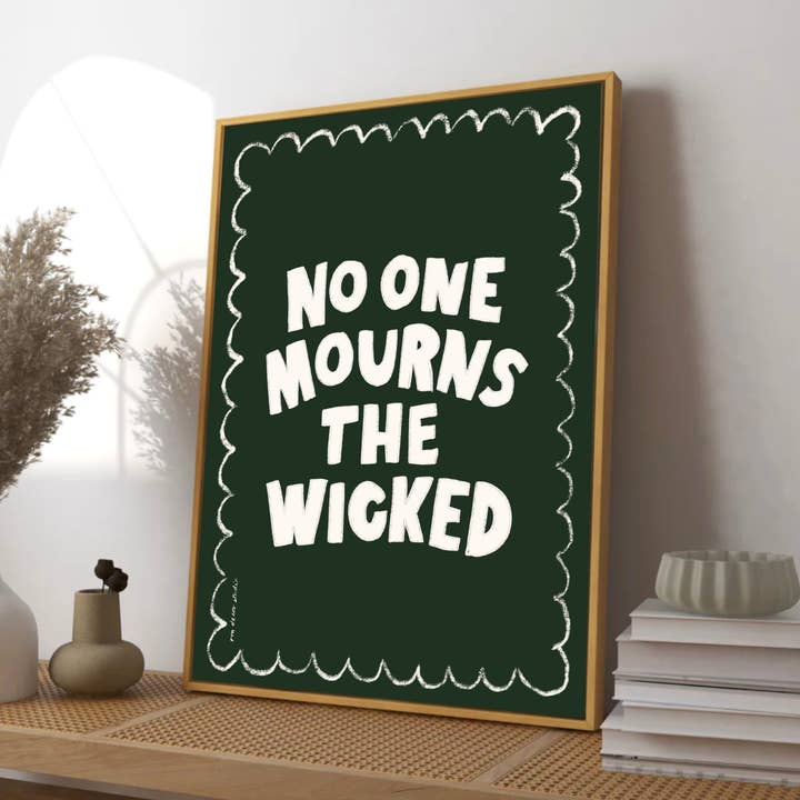 Nessuno Piange i Malvagi Stampa d'Arte per la vendita all'ingrosso da parte di RM Decor Studio